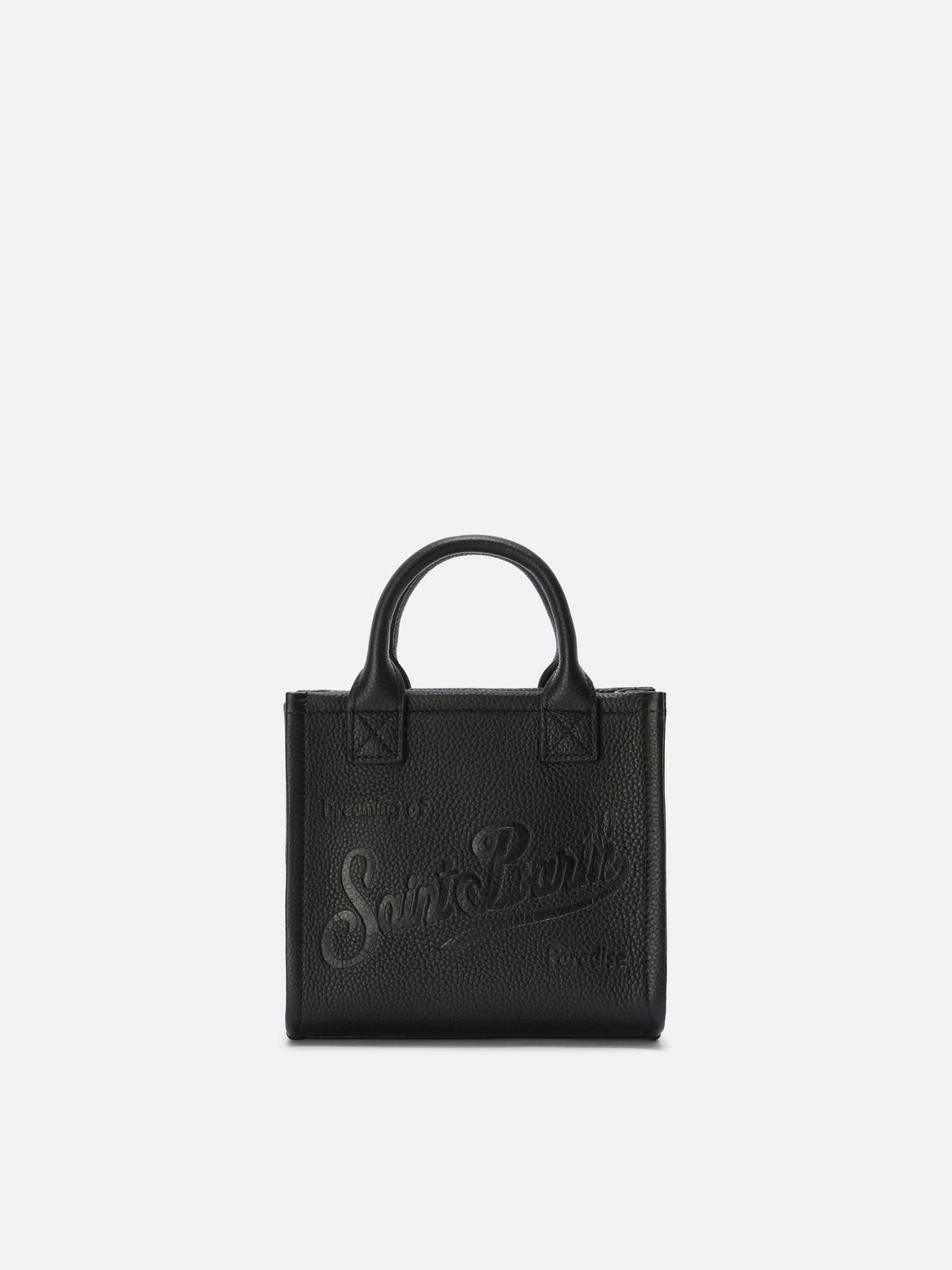 Mini sac Vanity en cuir grainé MC2 Saint Barth — Noir