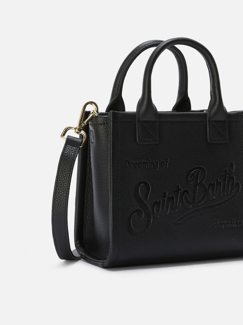 Mini borsa Vanity in pelle martellata MC2 Saint Barth — Nero — vista 2