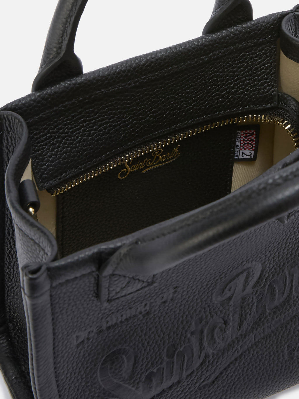 Mini borsa Vanity in pelle martellata MC2 Saint Barth — Nero — vista 4