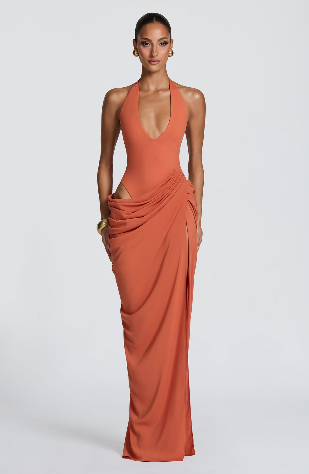 Robe longue Adele — Burnt Orange — vue 3