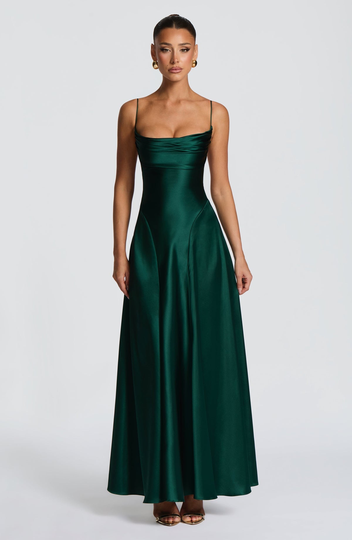 Robe longue Adelina — Émeraude