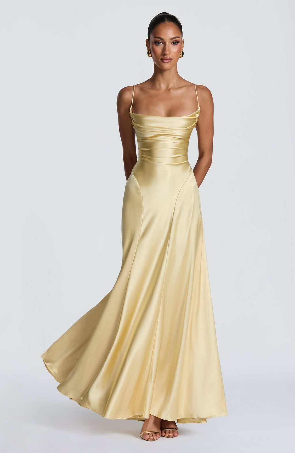 Robe longue Adelina — Citron — vue 3