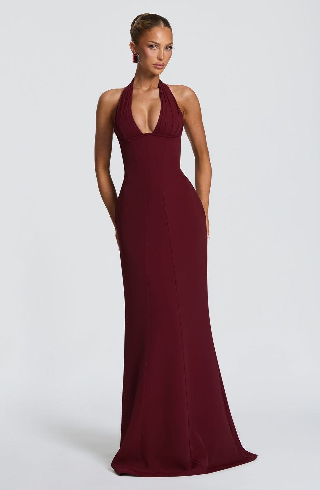 Robe longue Adora — Rouge cerise