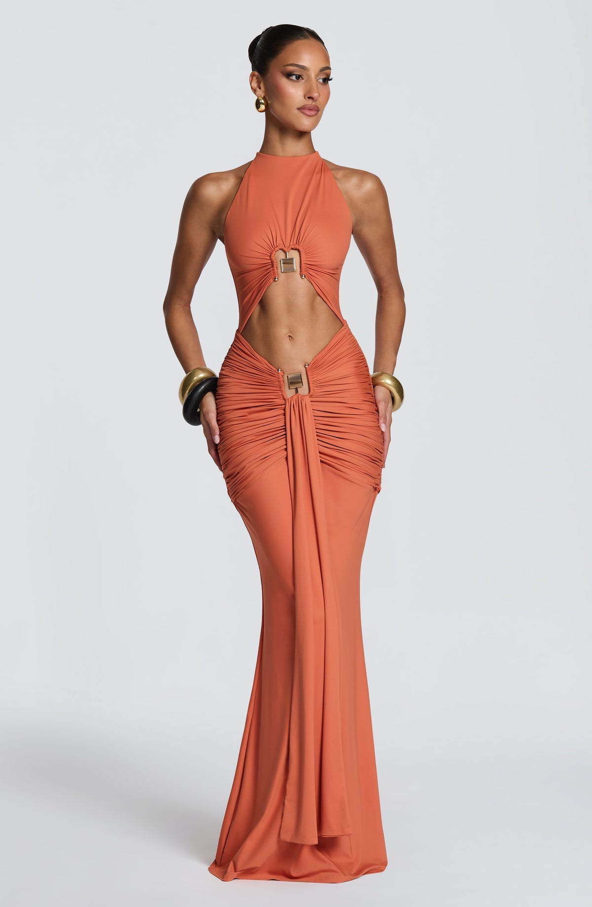 Robe longue Aesha — Burnt Orange
