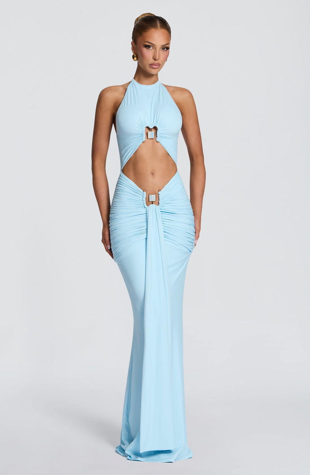 Robe longue Aesha — Sky Bleu — vue 2