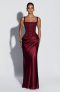 Robe longue Alexandria — Bordeaux
