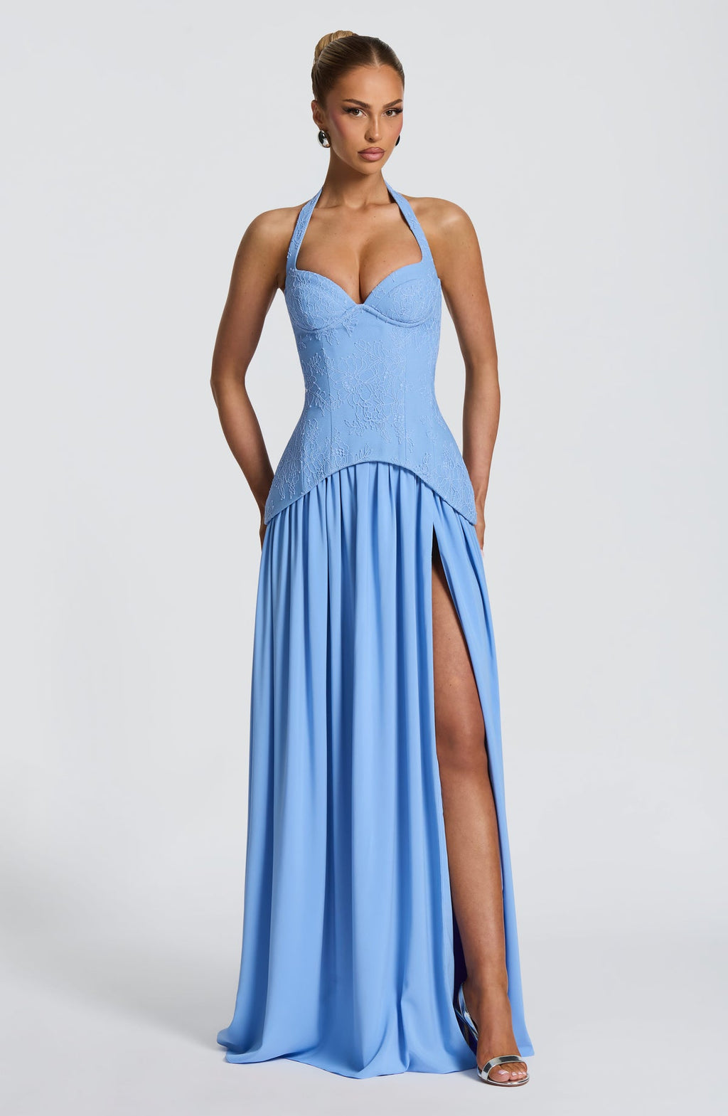 Robe longue Almira — Powder Bleu