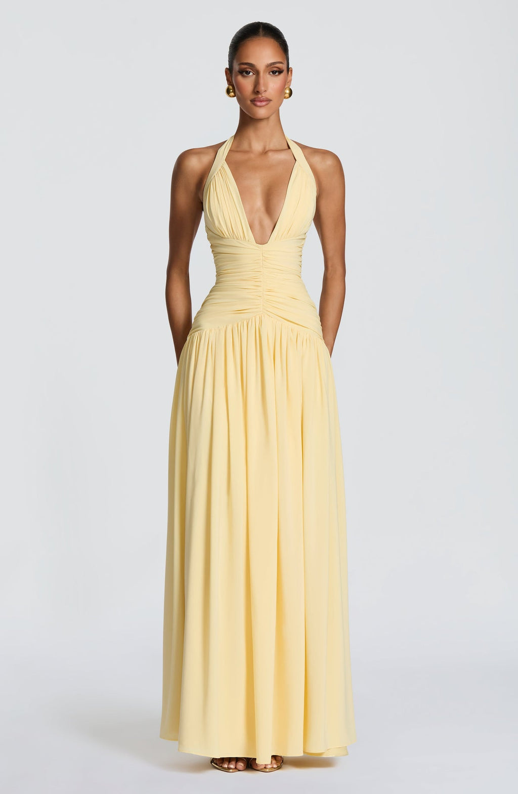 Robe longue Amaris — Citron — vue 5
