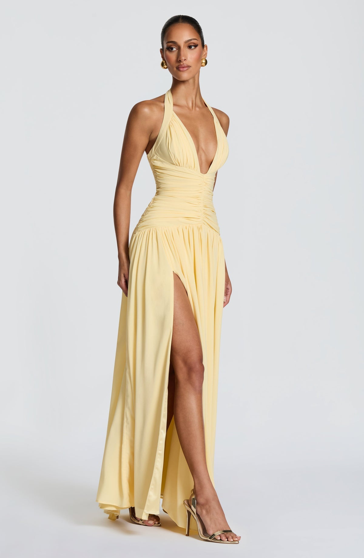 Robe longue Amaris — Citron — vue 2