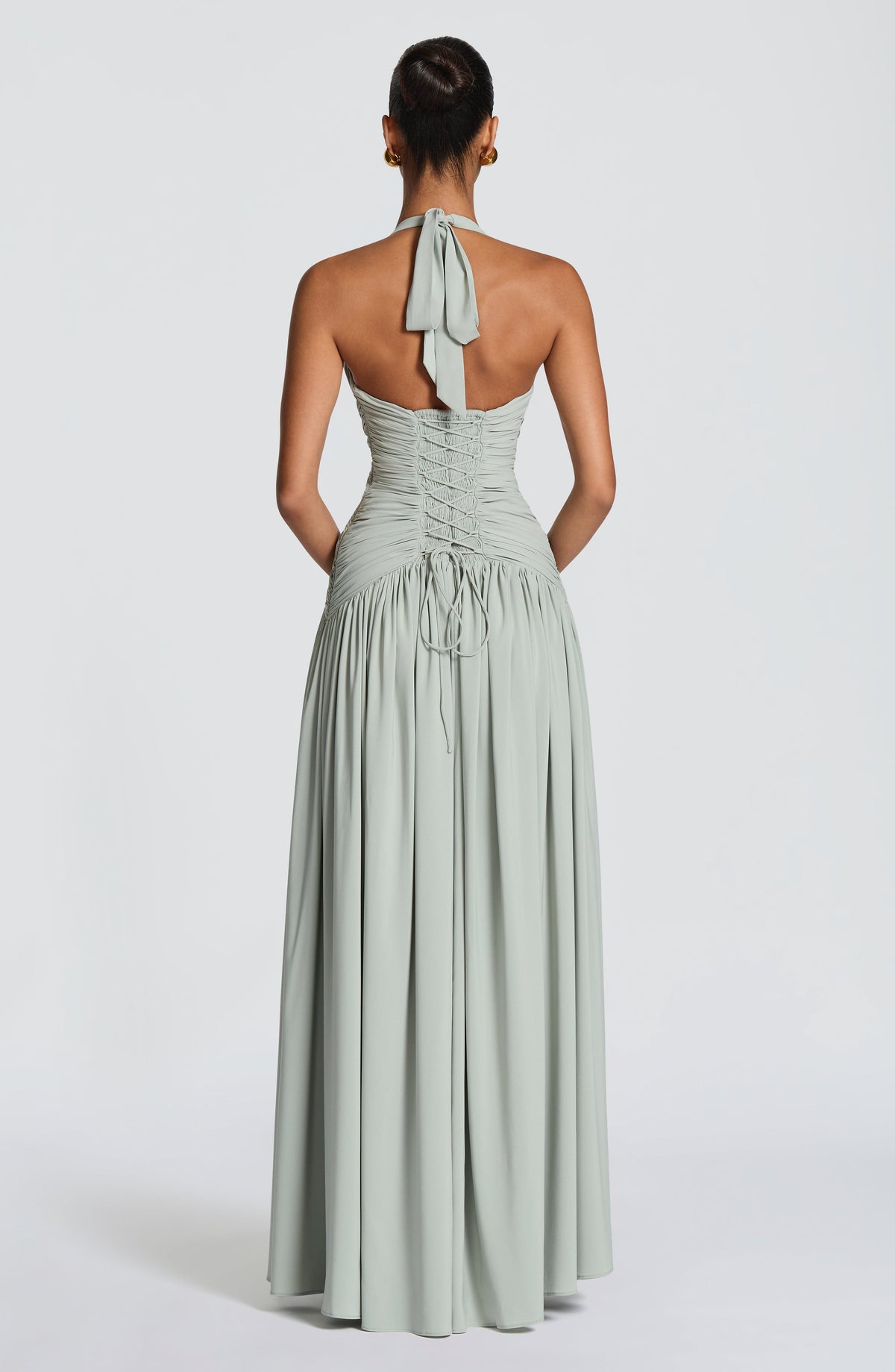 Robe longue Amaris — Sage — vue 3
