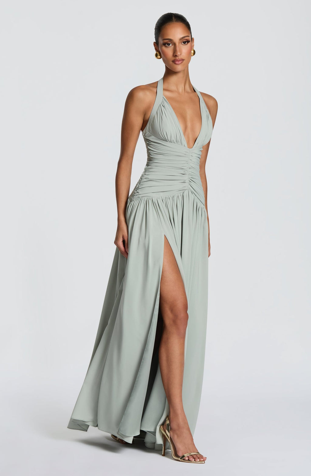 Robe longue Amaris — Sage — vue 2