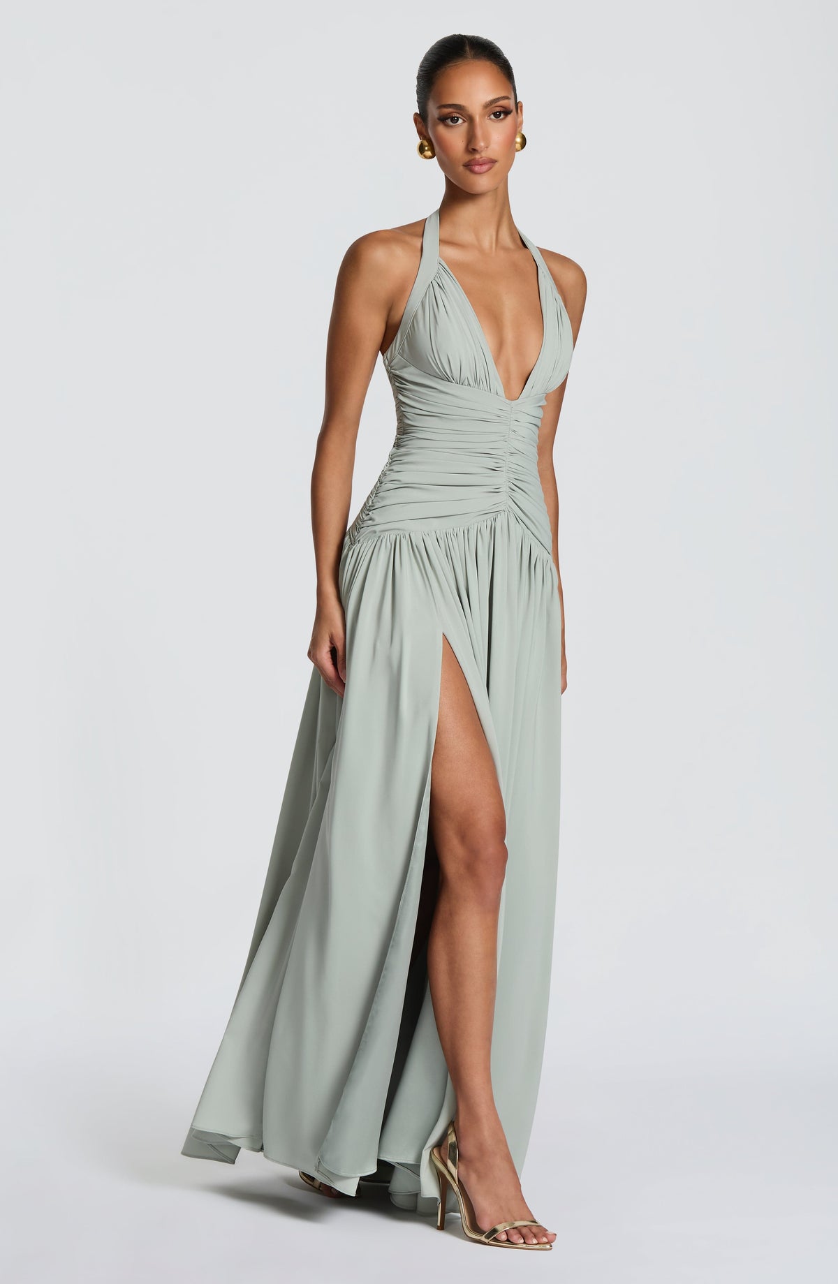 Robe longue Amaris — Sage — vue 2