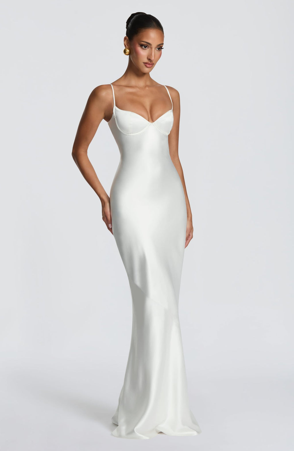Robe longue Amorette — Ivoire — vue 4