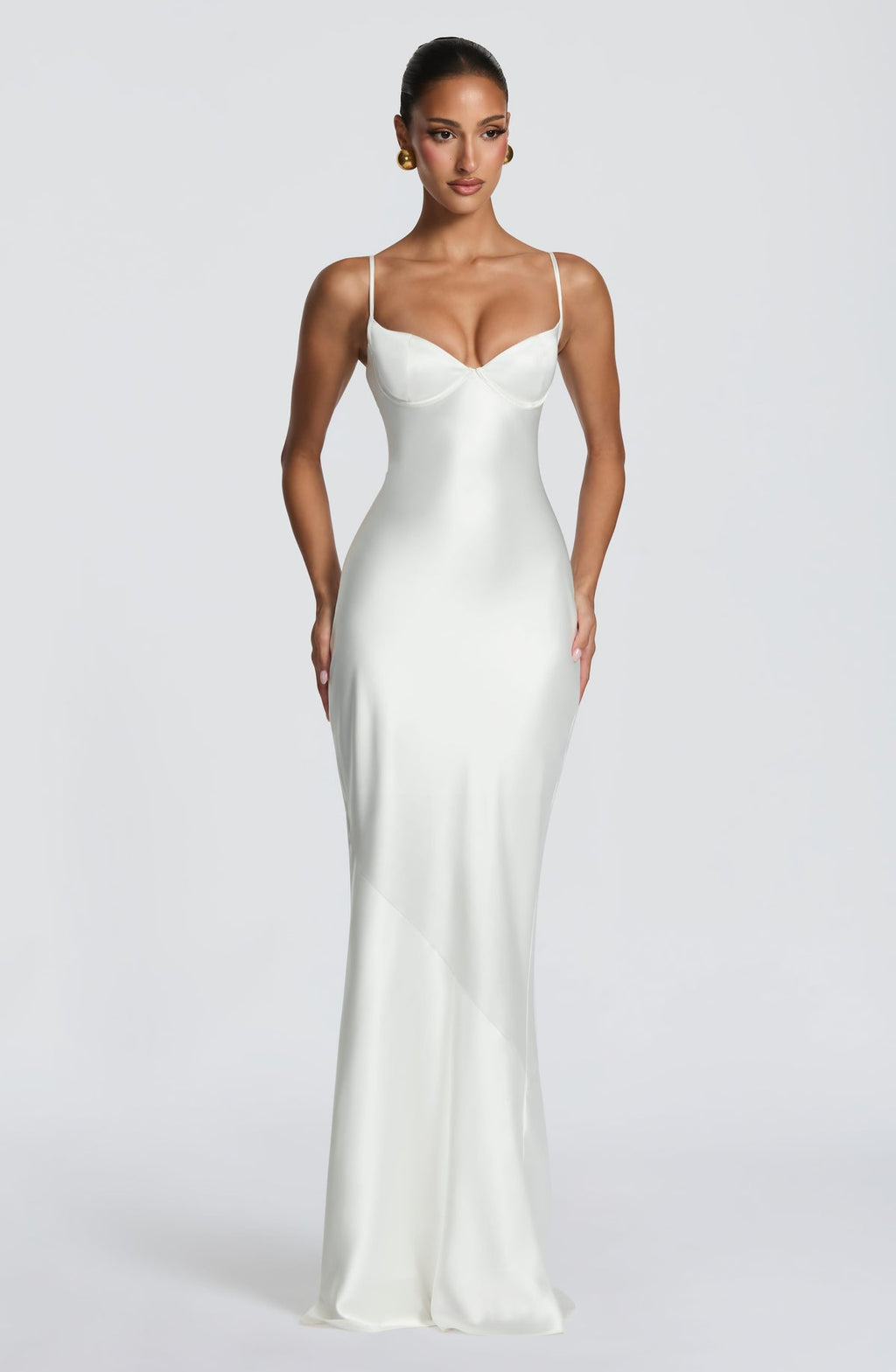 Robe longue Amorette — Ivoire