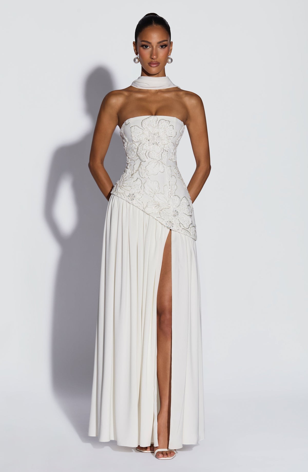 Robe longue Anneliese — Ivoire — vue 4