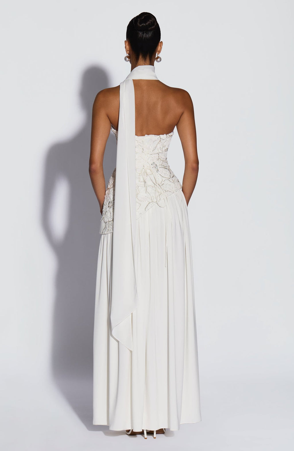 Robe longue Anneliese — Ivoire — vue 5