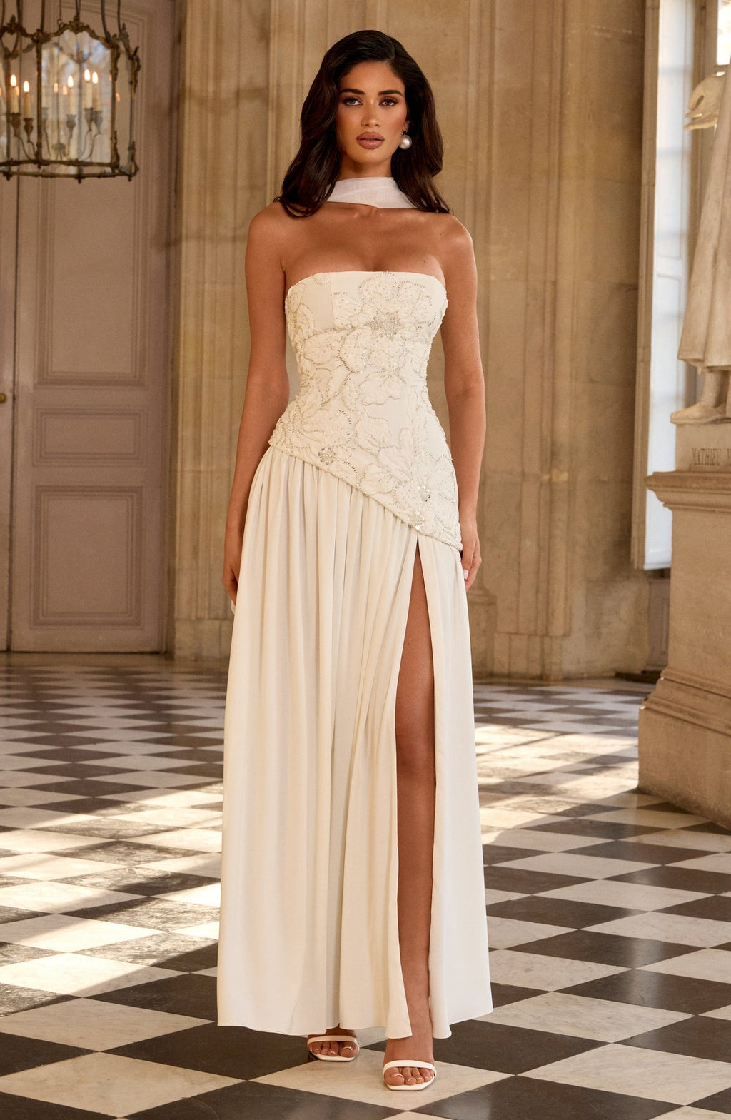 Robe longue Anneliese — Ivoire — vue 2