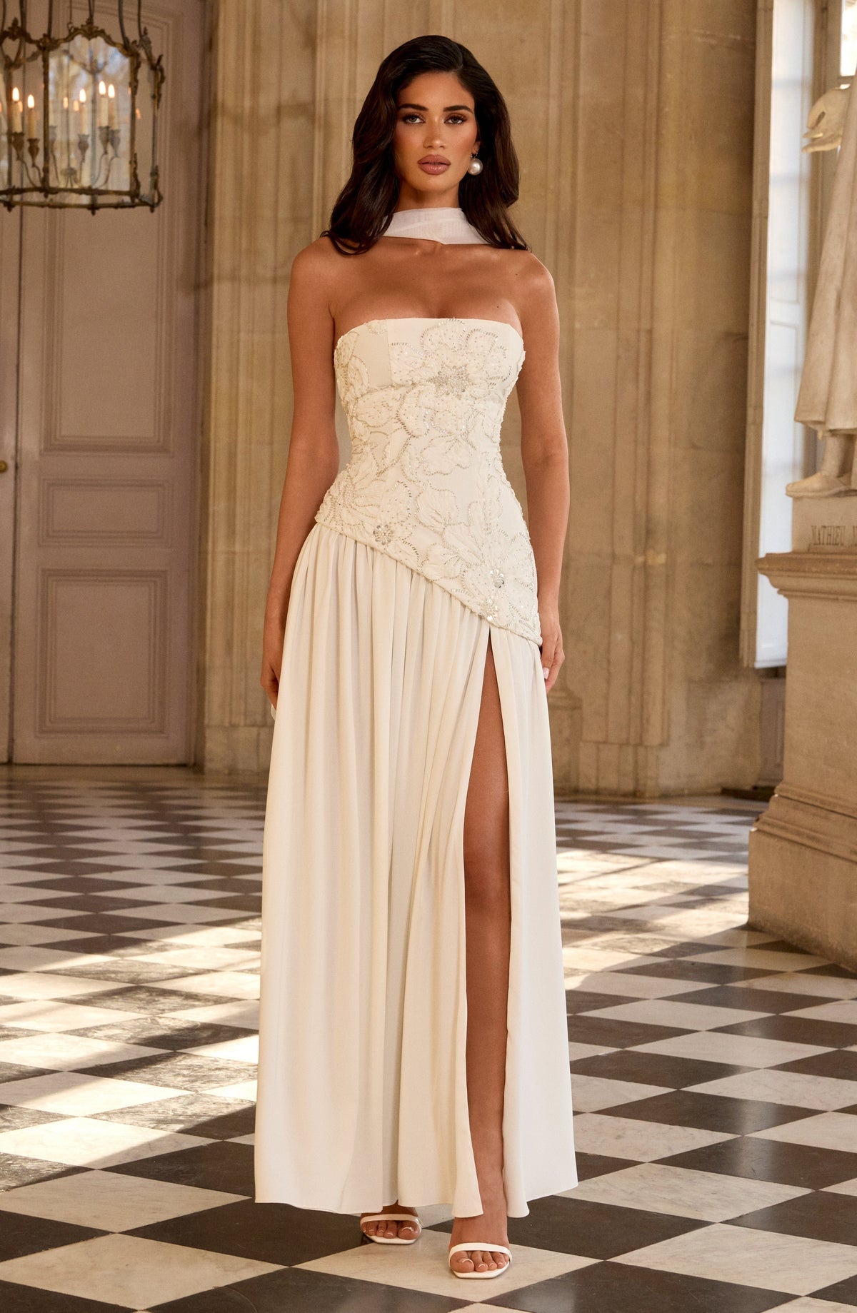 Robe longue Anneliese — Ivoire — vue 2