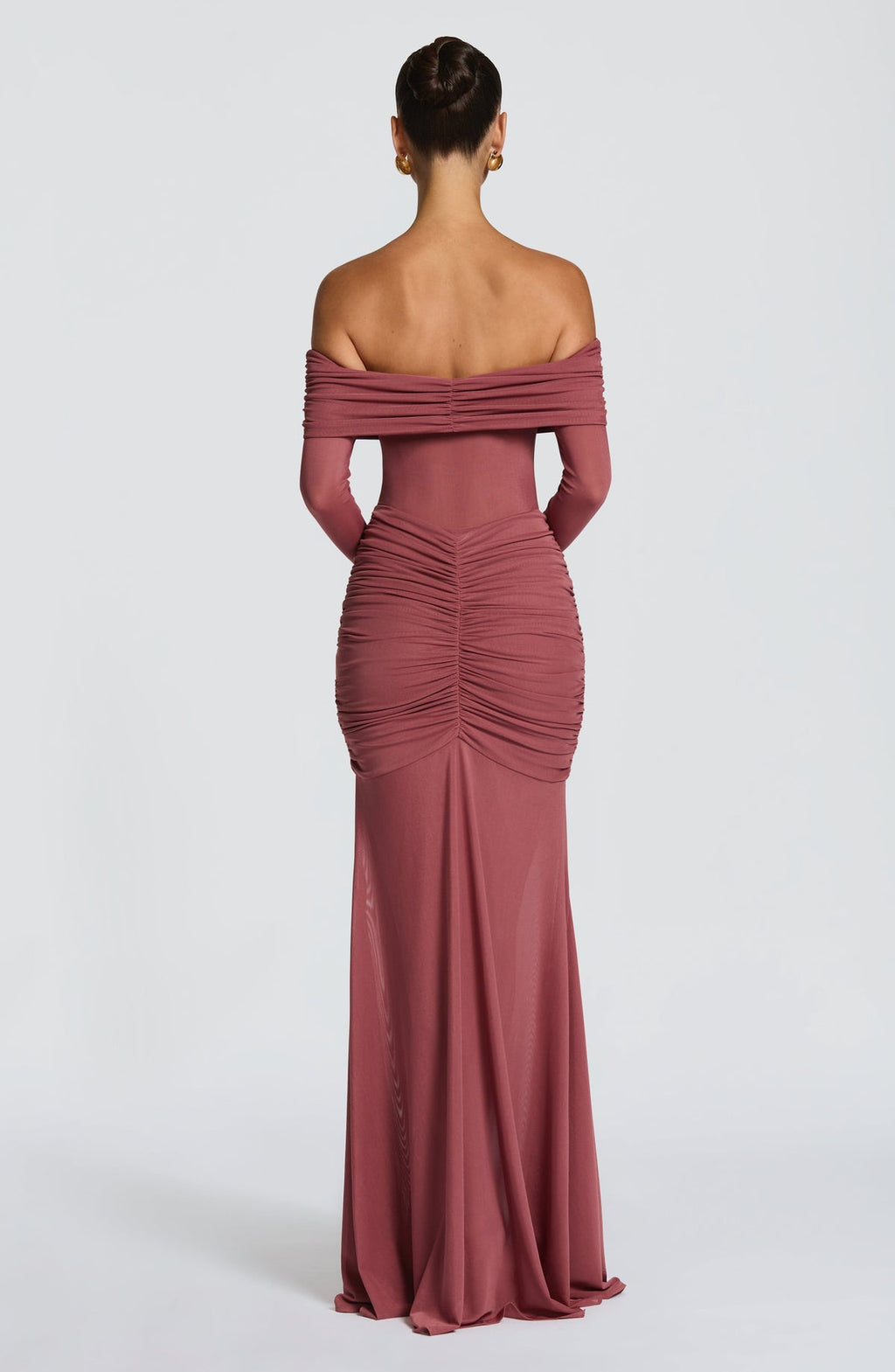 Robe longue Arlena — Rose Marron — vue 4