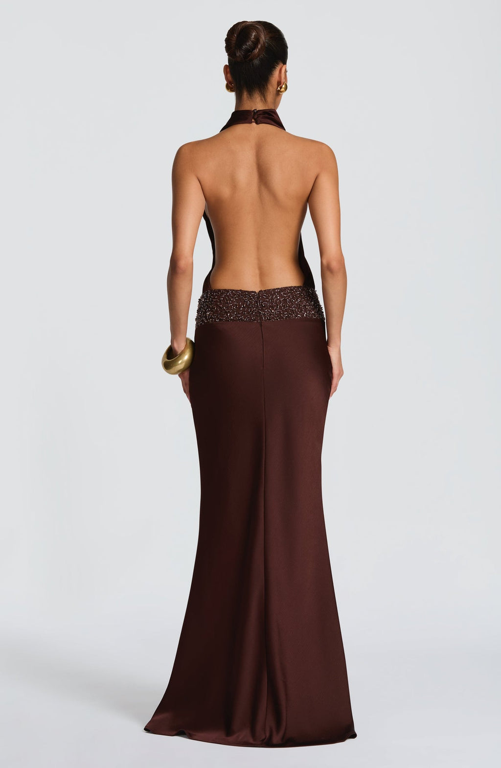 Robe longue Armelle — Prune — vue 4