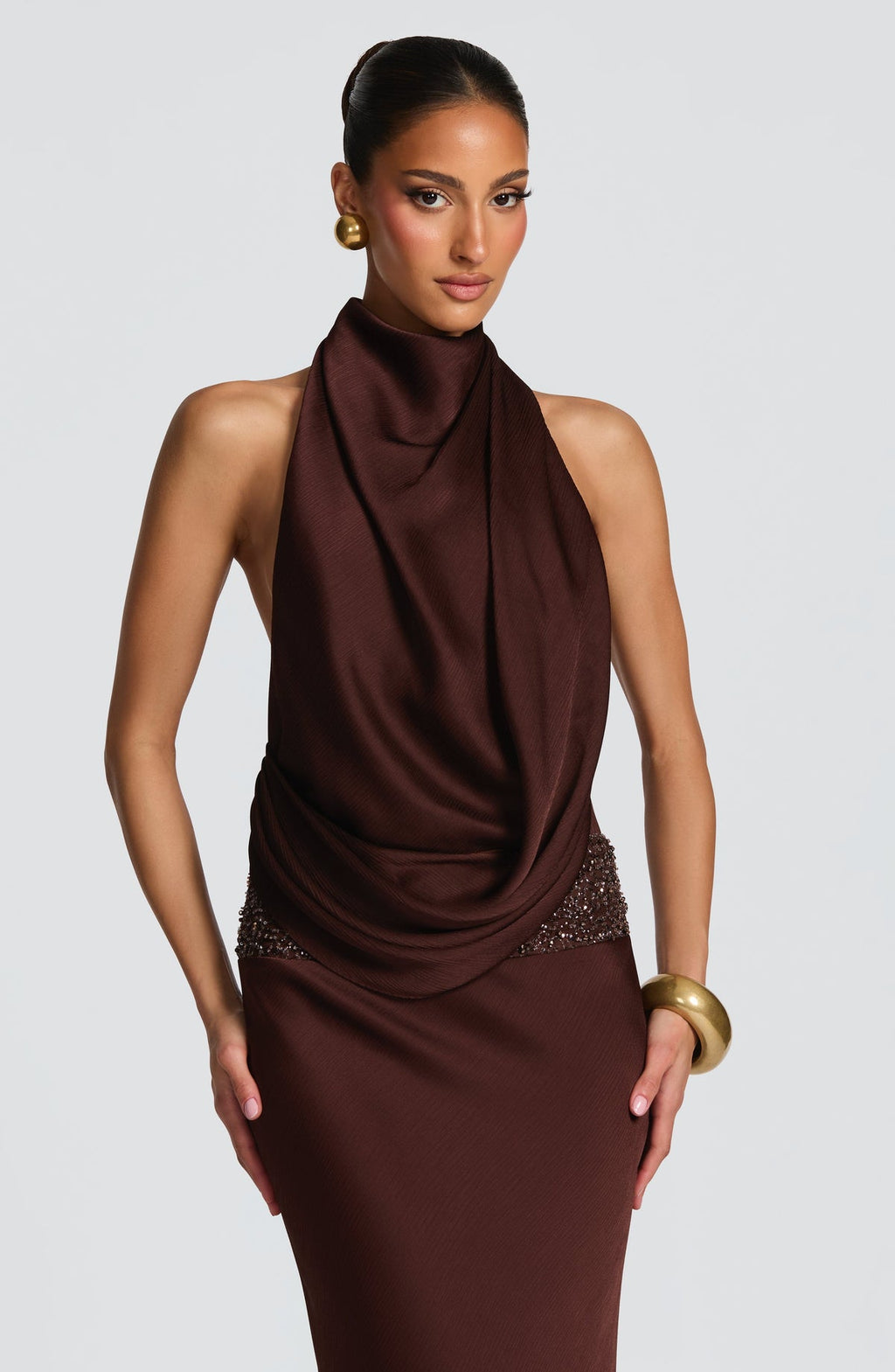 Robe longue Armelle — Prune — vue 5