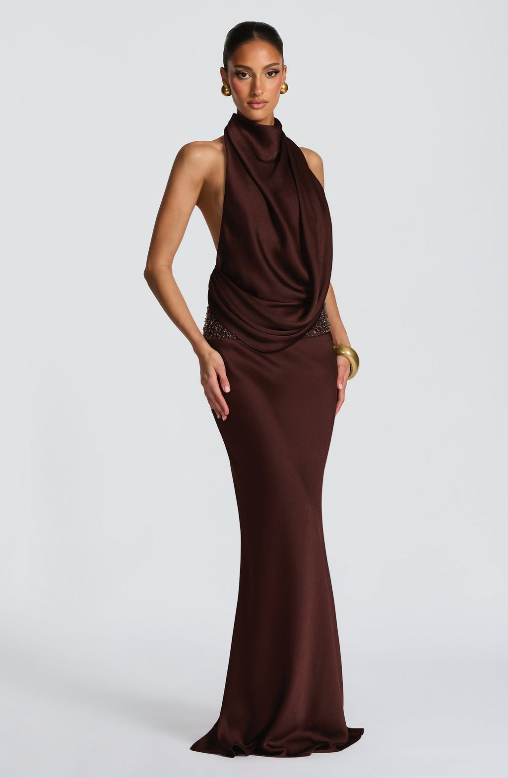 Robe longue Armelle — Prune — vue 2