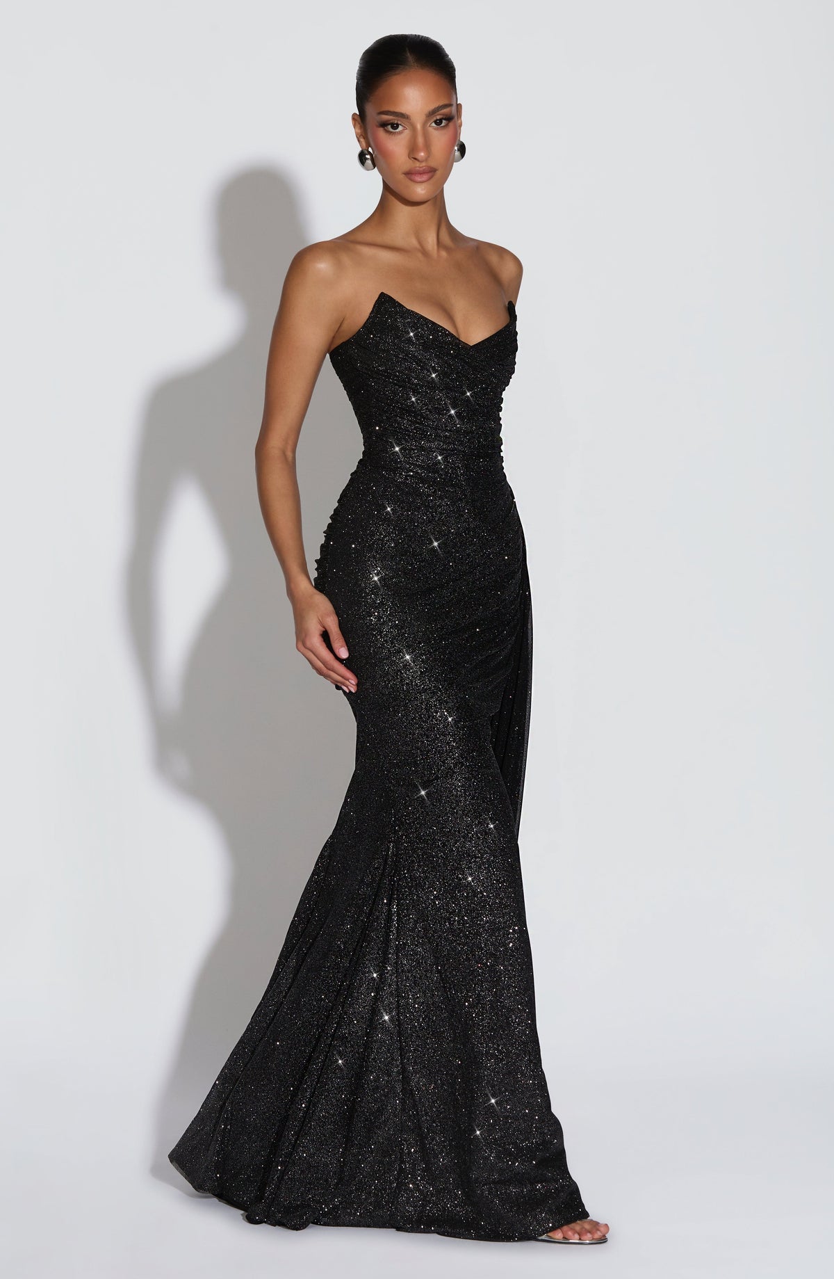 Robe longue Ashika — Noir Sparkle — vue 5