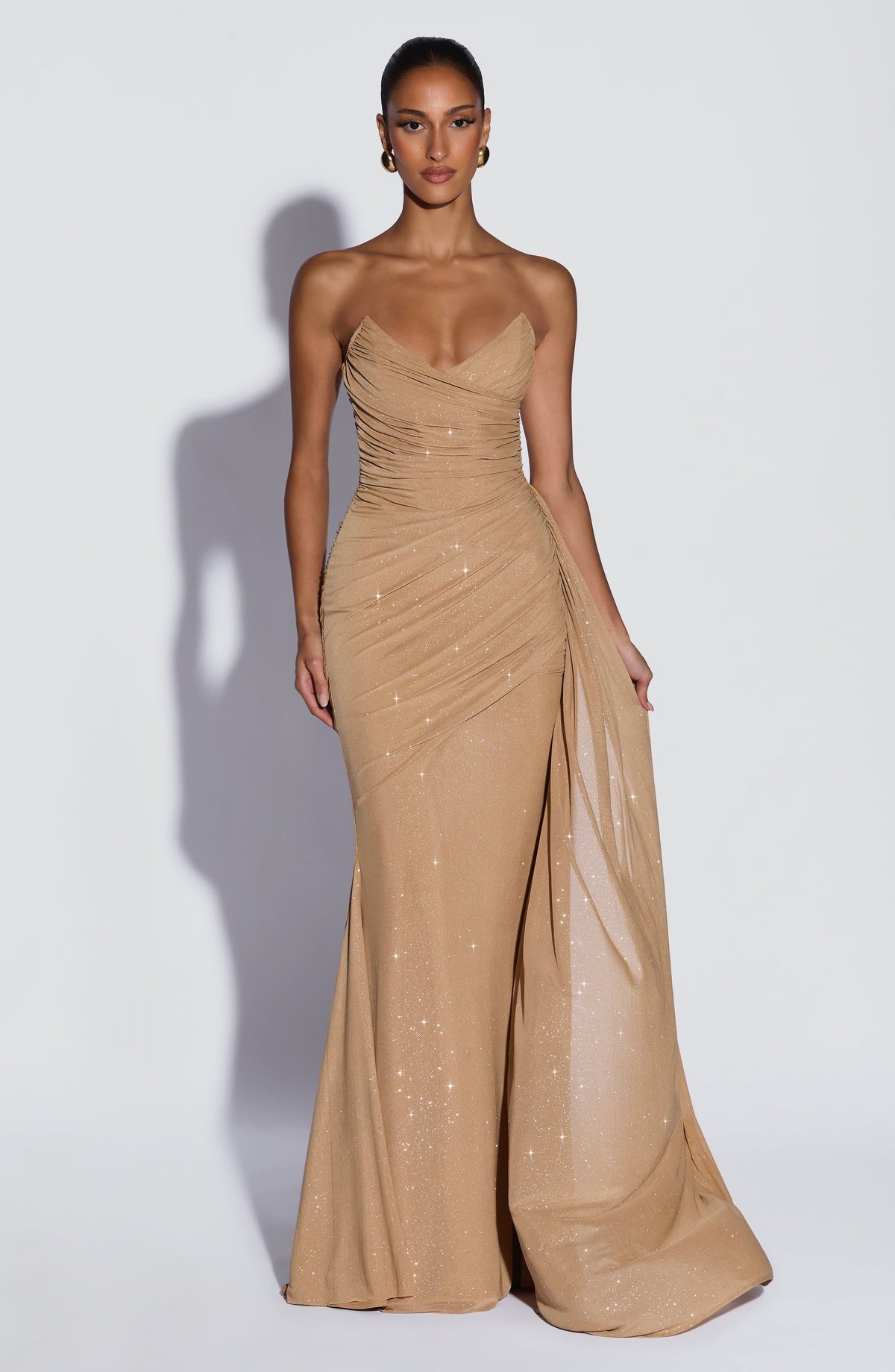 Robe longue Ashika — Doré scintillant