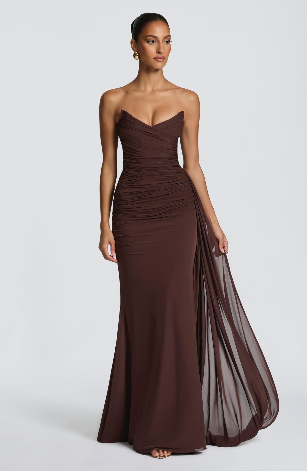 Robe longue Ashika — Prune — vue 2