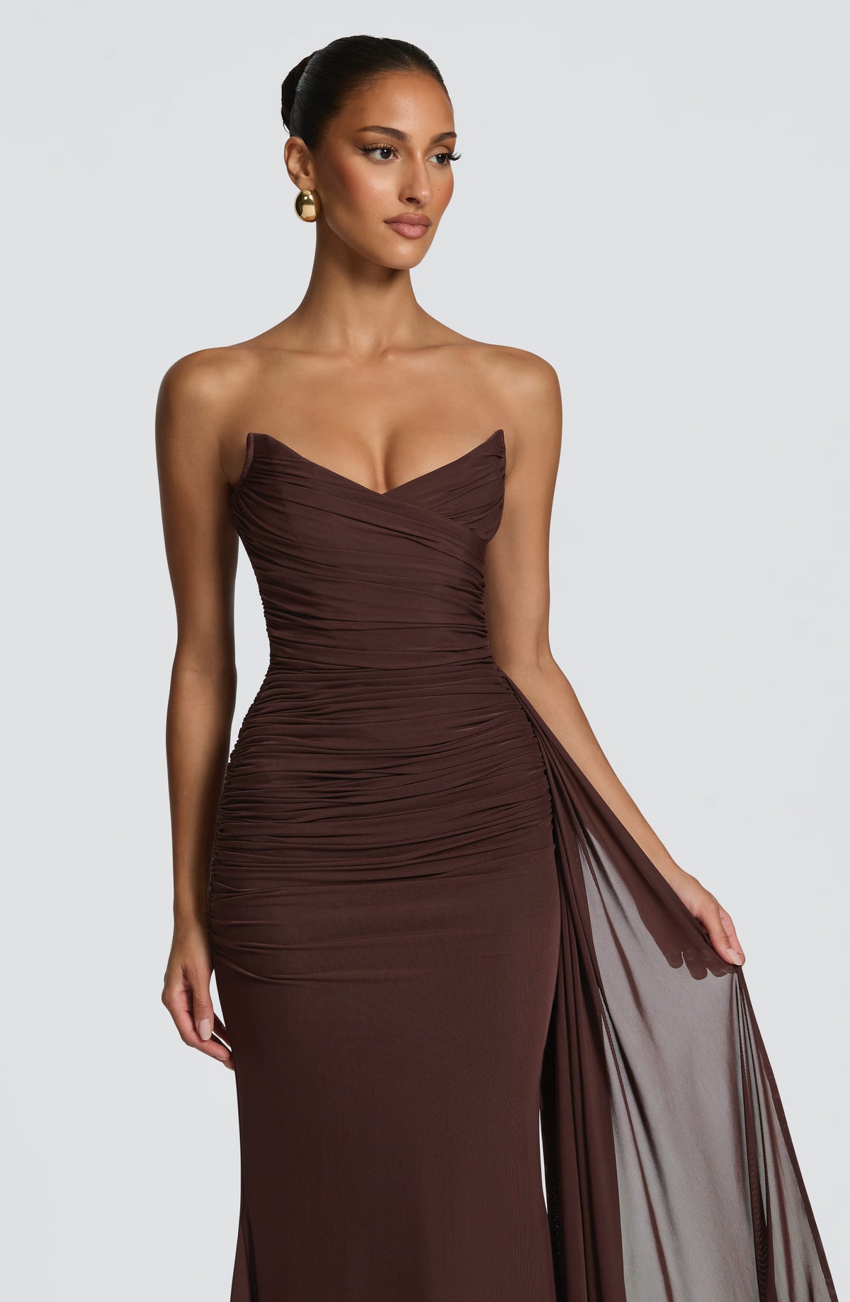 Robe longue Ashika — Prune — vue 4