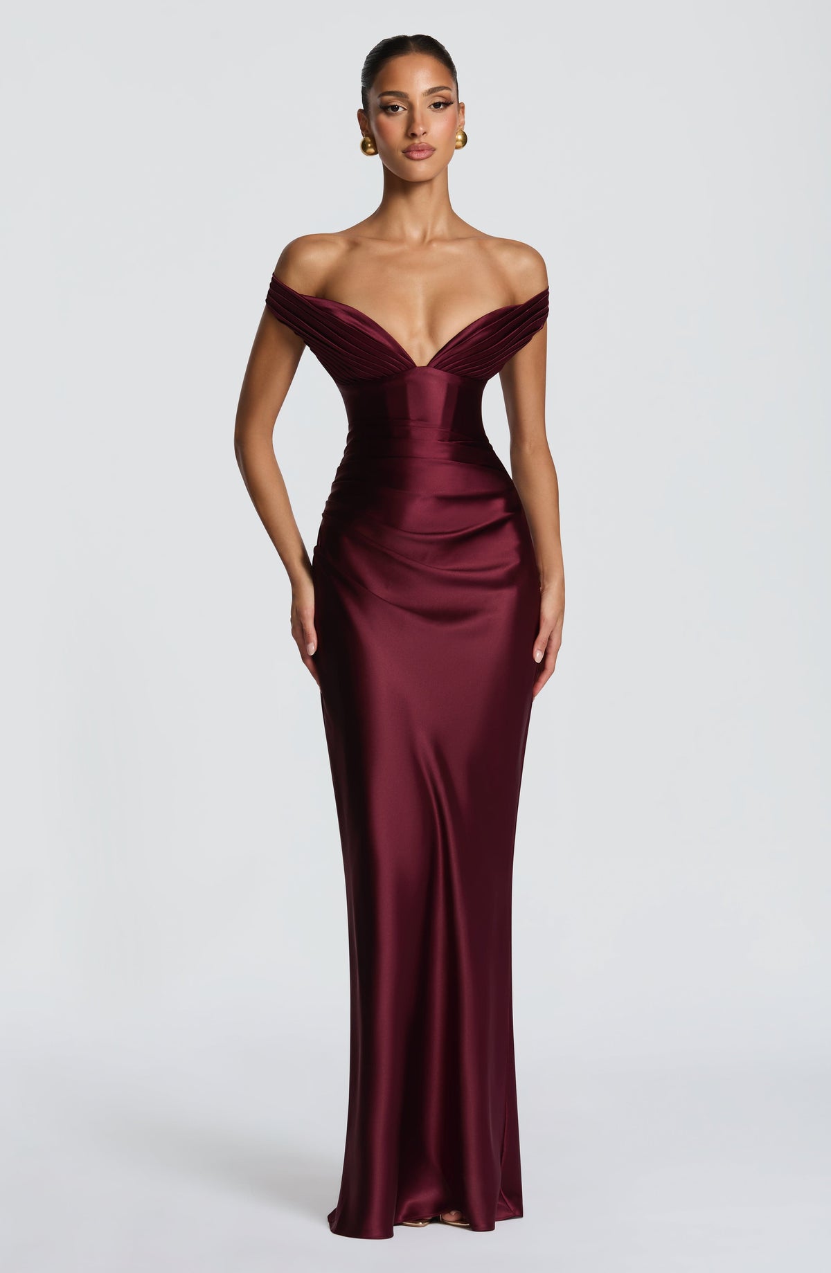 Robe longue Aurelia — Rouge cerise