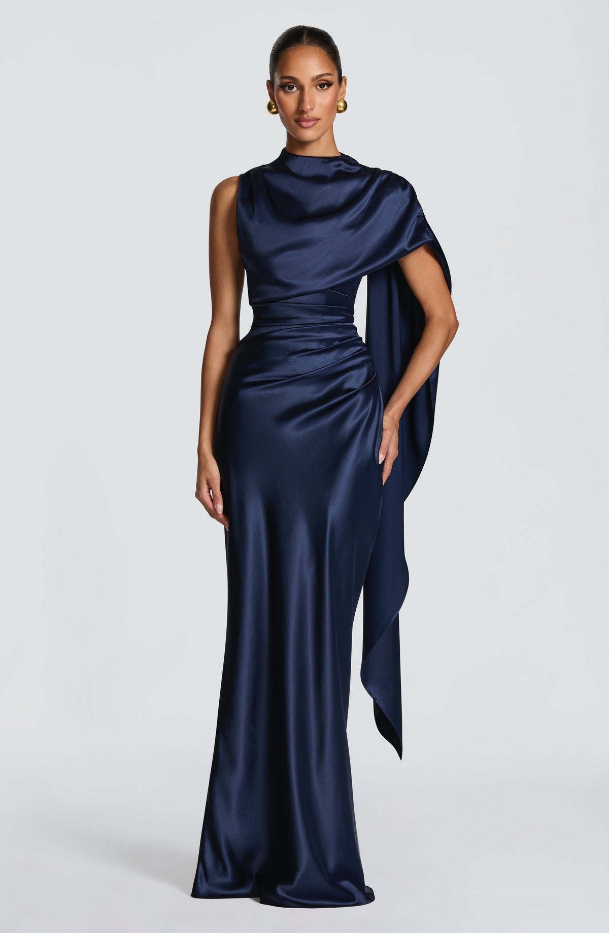 Robe longue Avendra — Bleu marine — vue 2