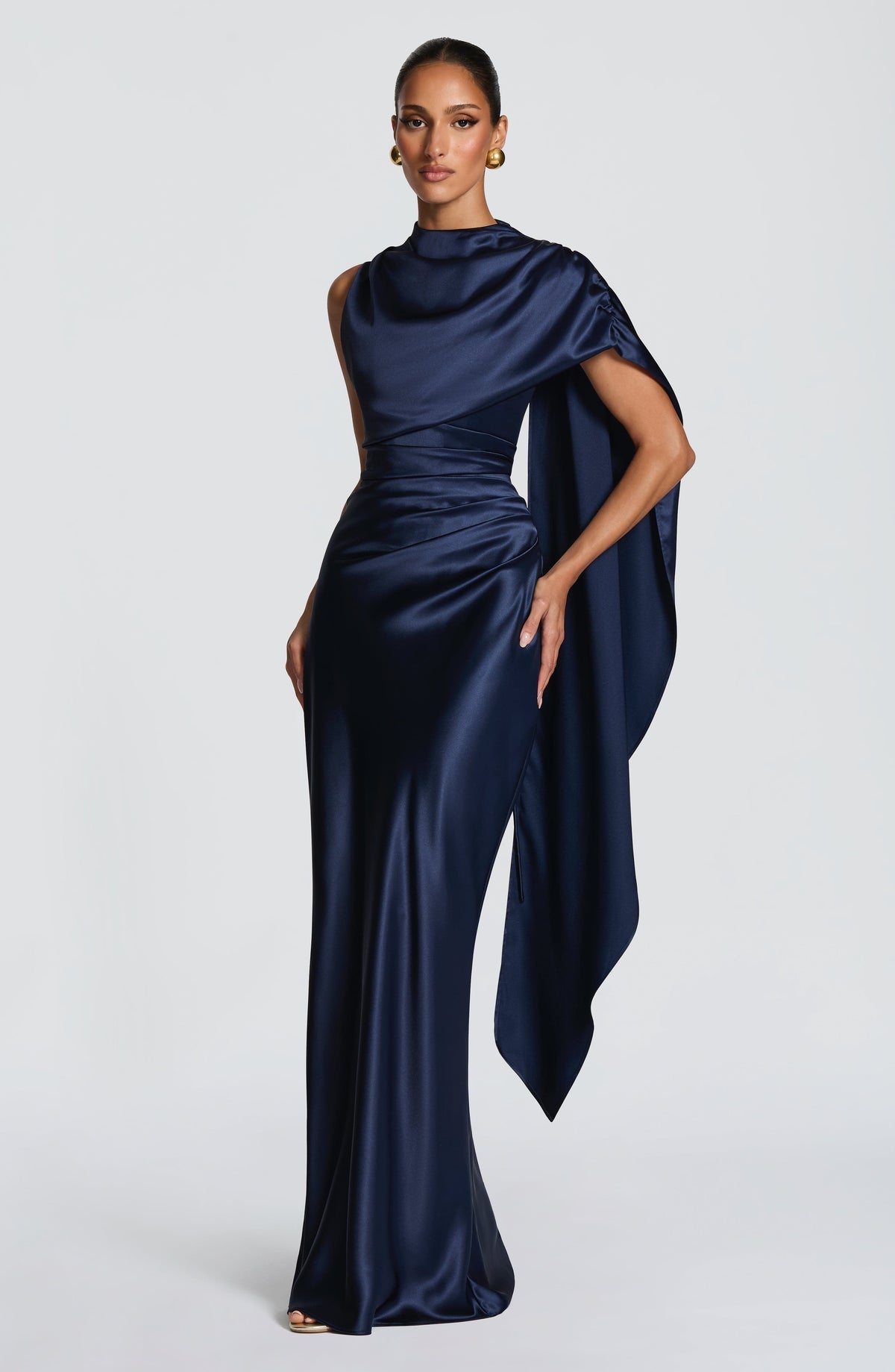 Robe longue Avendra — Bleu marine — vue 4