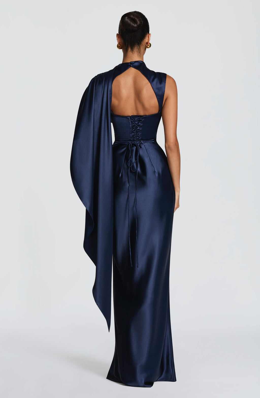 Robe longue Avendra — Bleu marine — vue 3