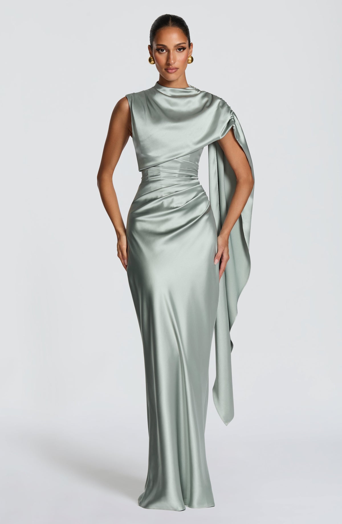 Robe longue Avendra — Sage