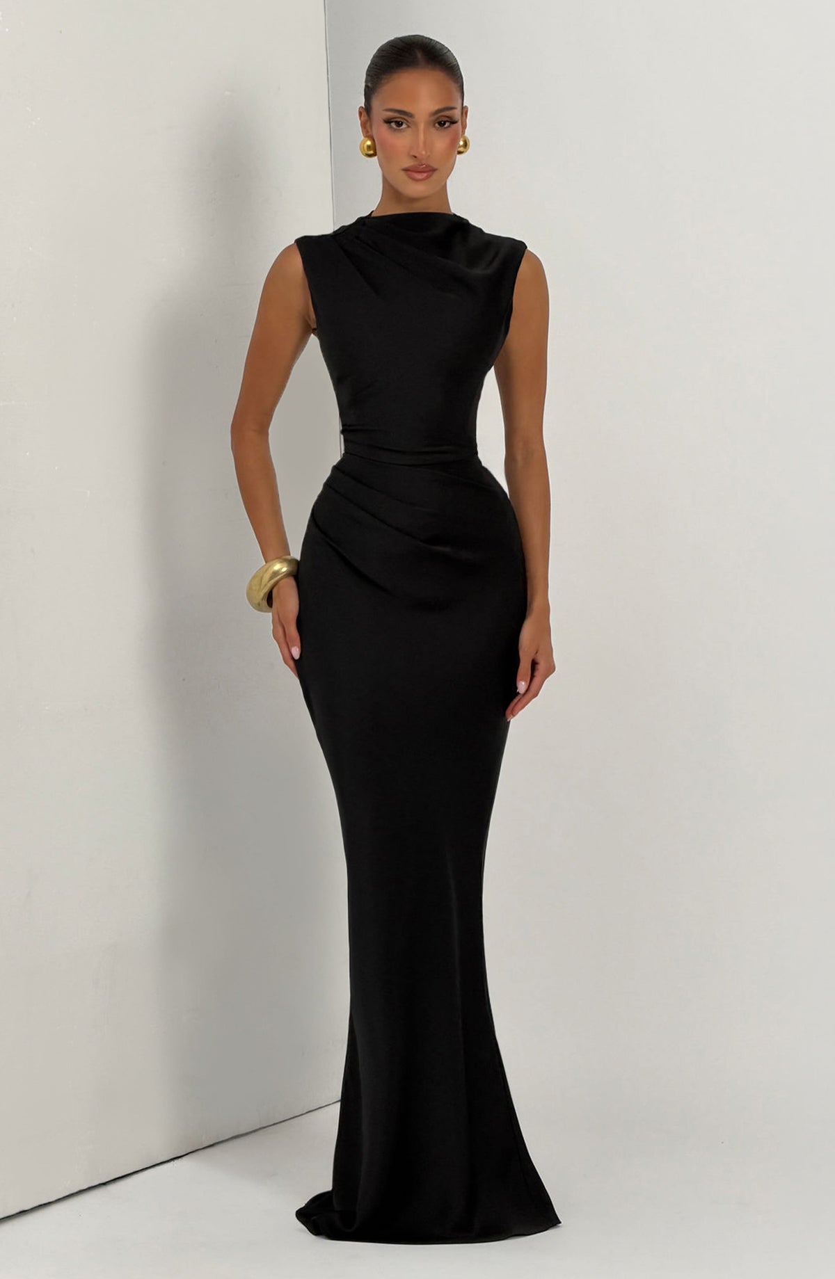 Robe longue Avielle — Noir — vue 5