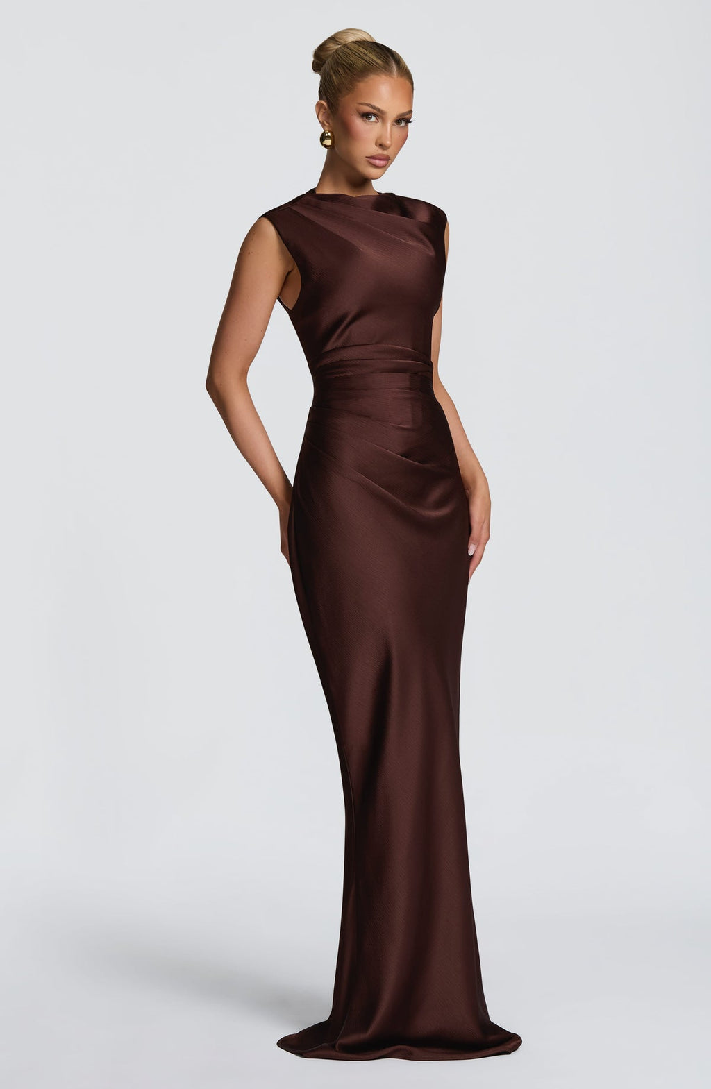 Robe longue Avielle — Prune — vue 3