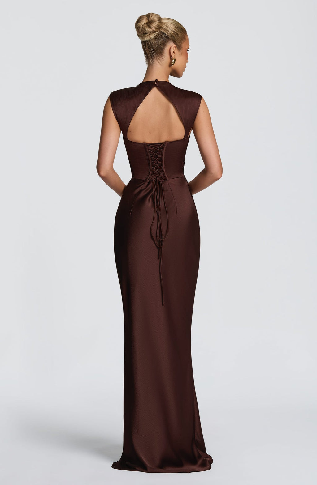 Robe longue Avielle — Prune — vue 2