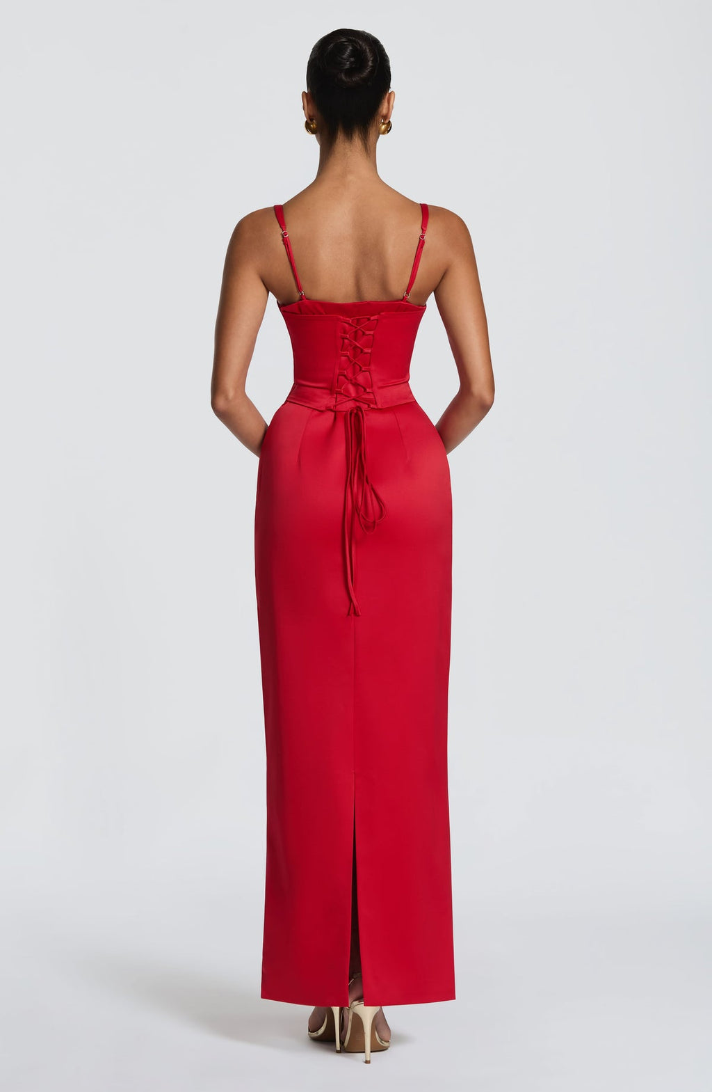 Robe longue Bennett — Rouge — vue 2