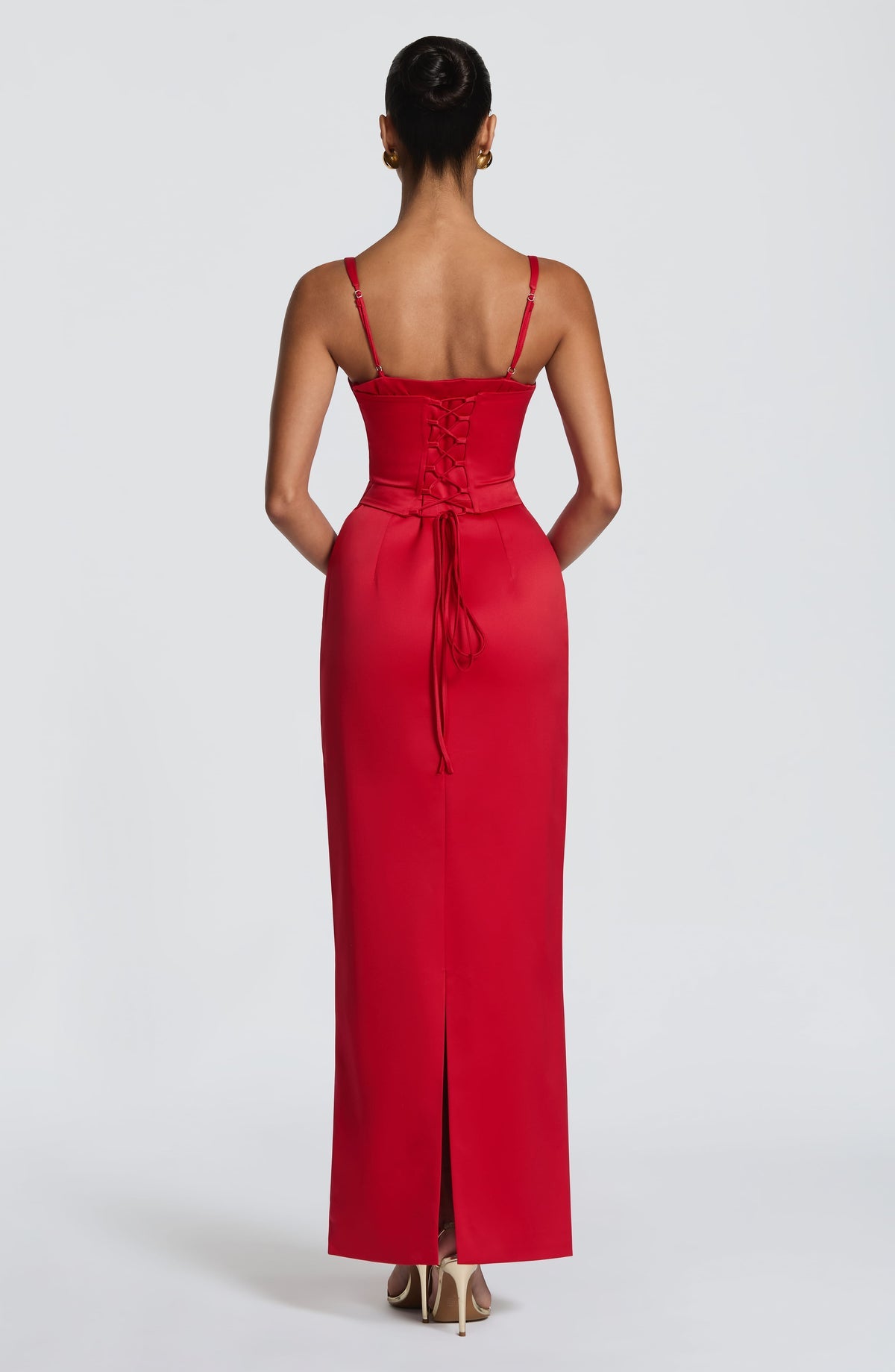 Robe longue Bennett — Rouge — vue 2