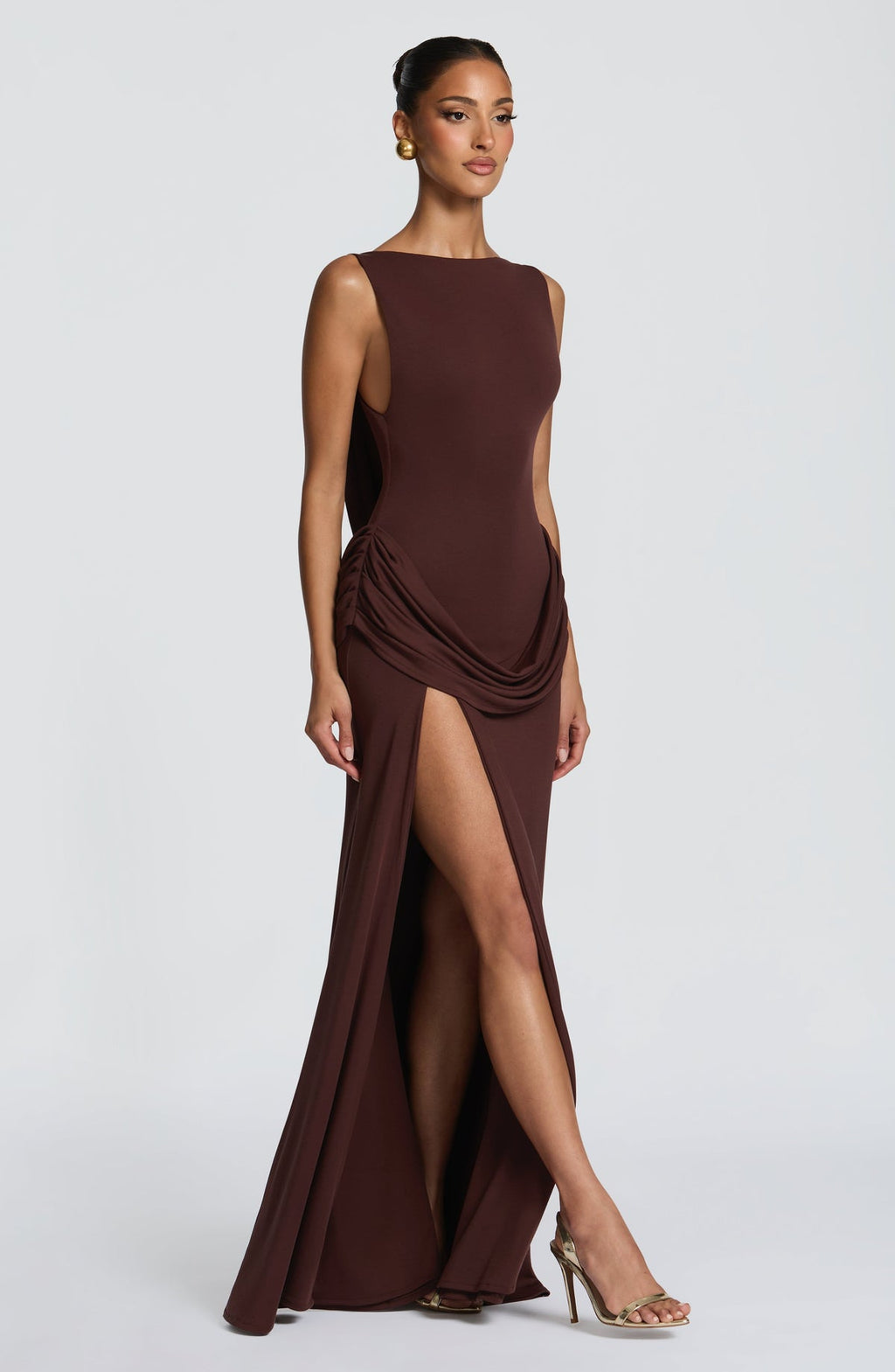 Robe longue Bruna — Prune — vue 3