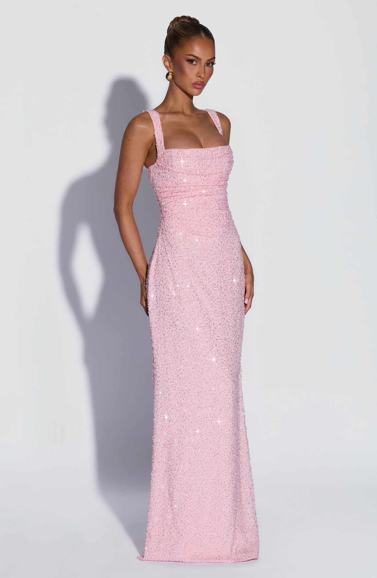 Robe longue Calanthe — Blush Sparkle — vue 4