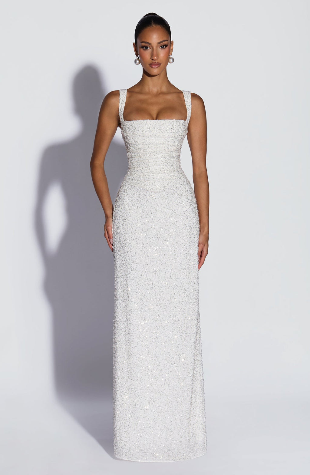 Robe longue Calanthe — Ivoire Sparkle — vue 3