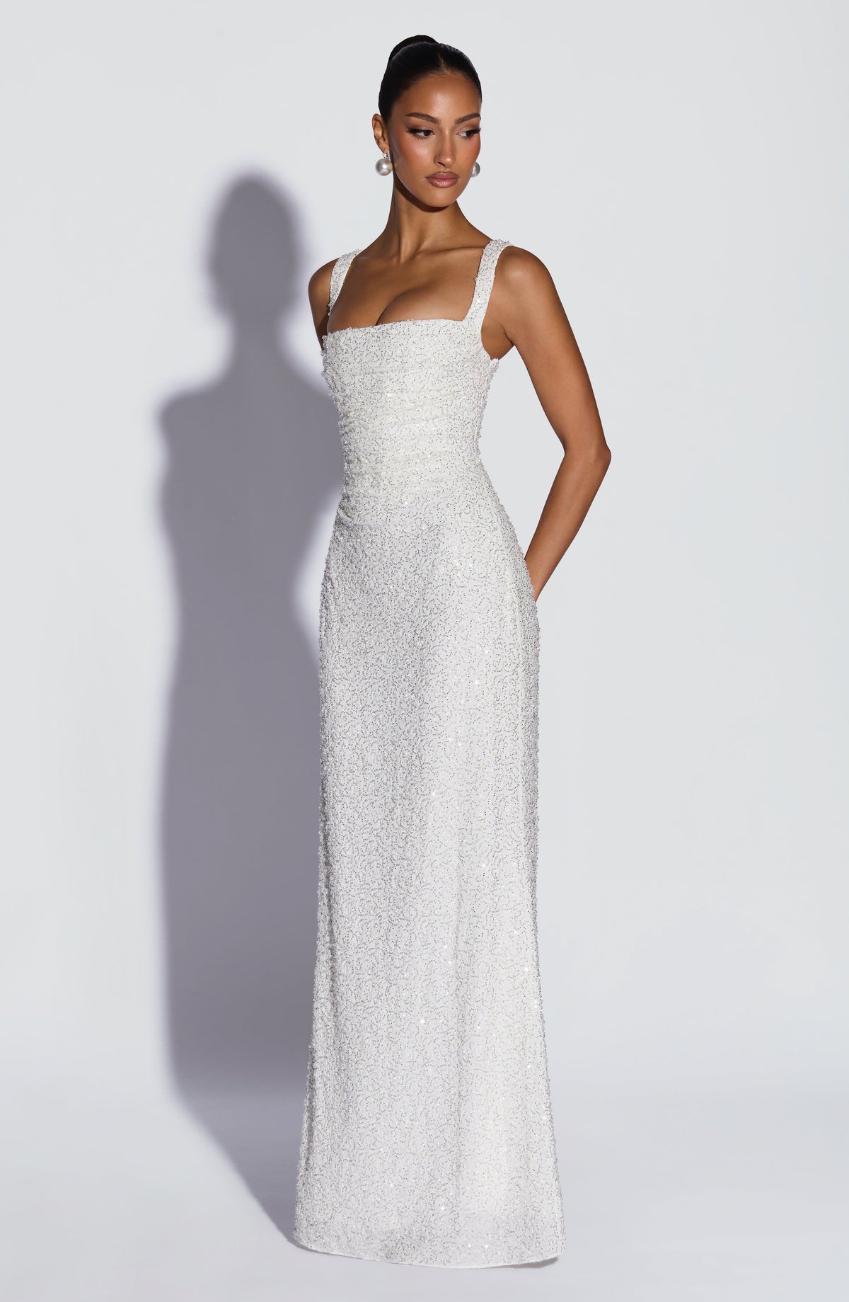 Robe longue Calanthe — Ivoire Sparkle — vue 5