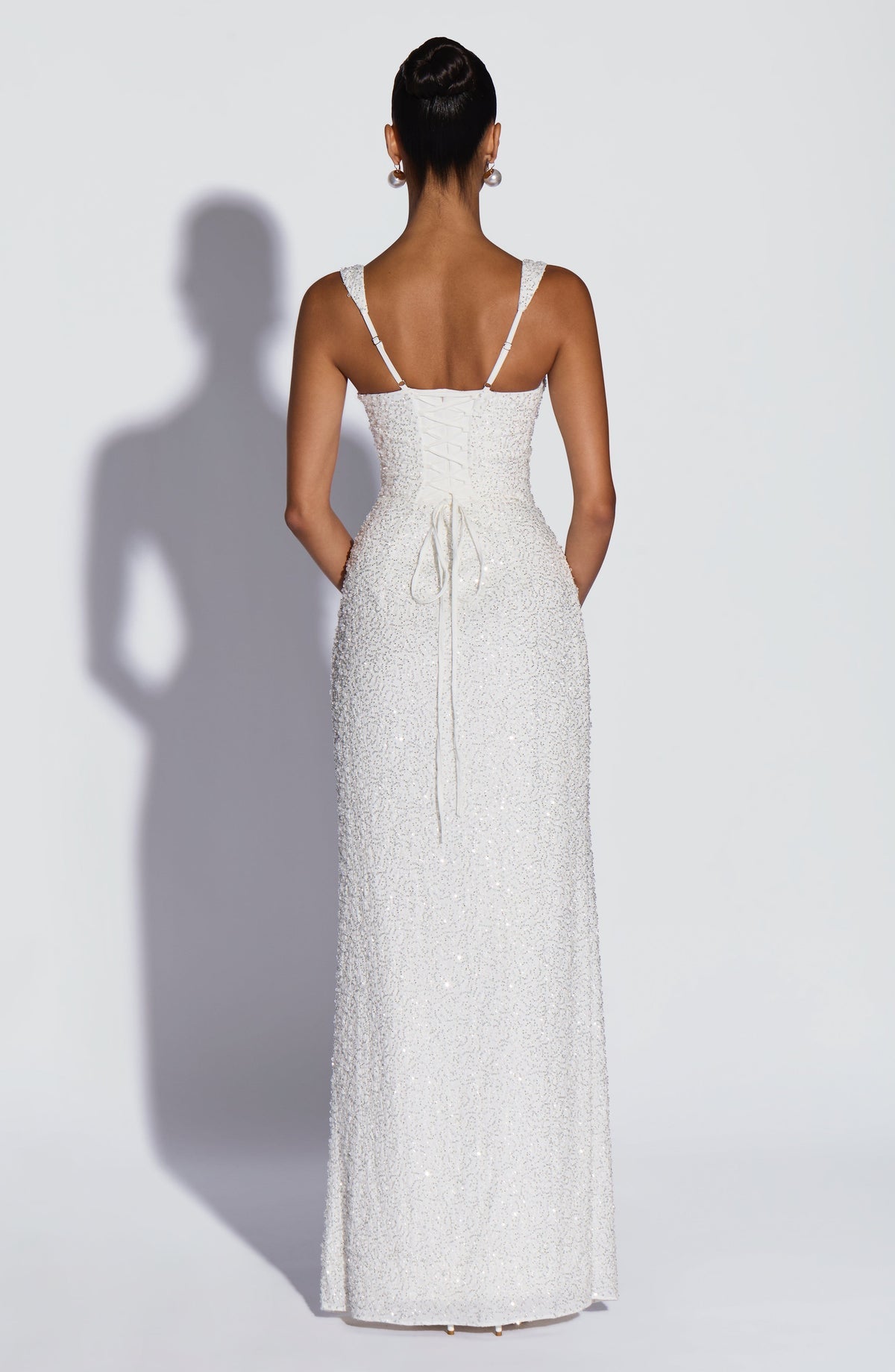Robe longue Calanthe — Ivoire Sparkle — vue 4