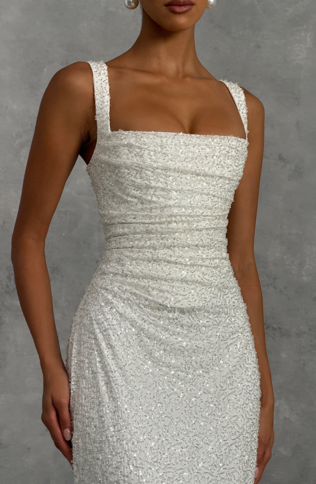 Robe longue Calanthe — Ivoire Sparkle — vue 2