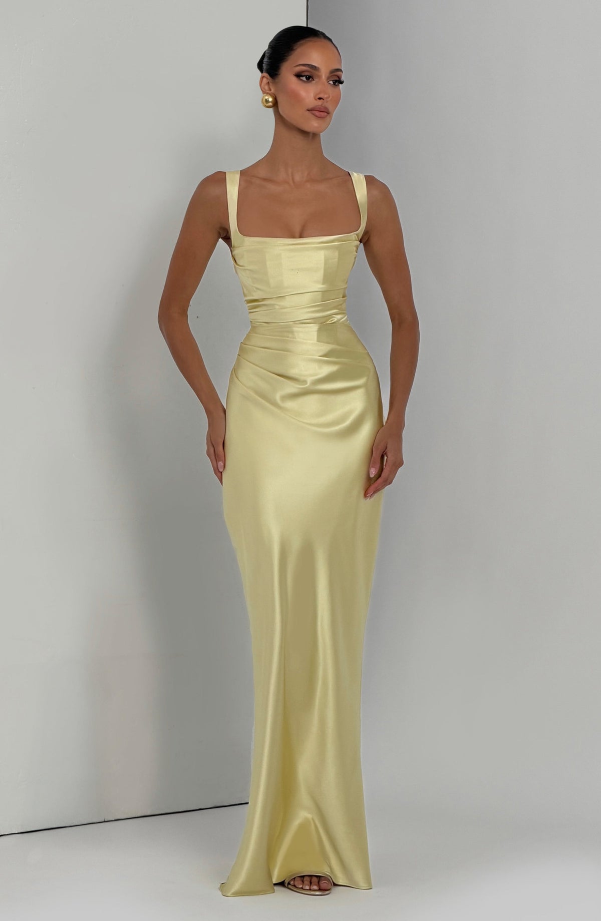 Robe longue Calanthe — Citron — vue 5