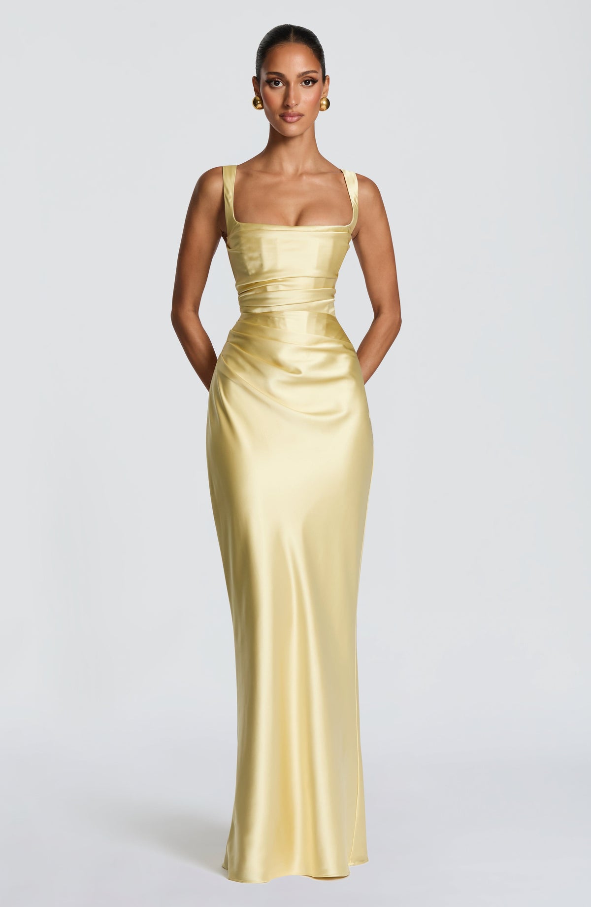 Robe longue Calanthe — Citron