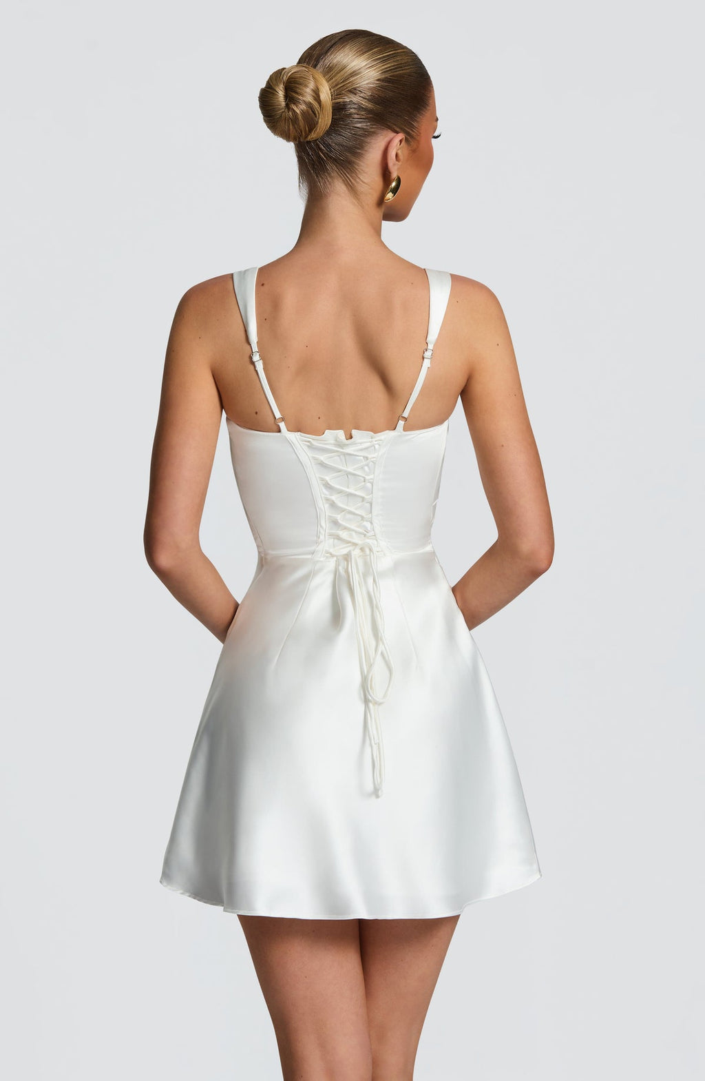 Robe courte Calanthe — Ivoire — vue 3