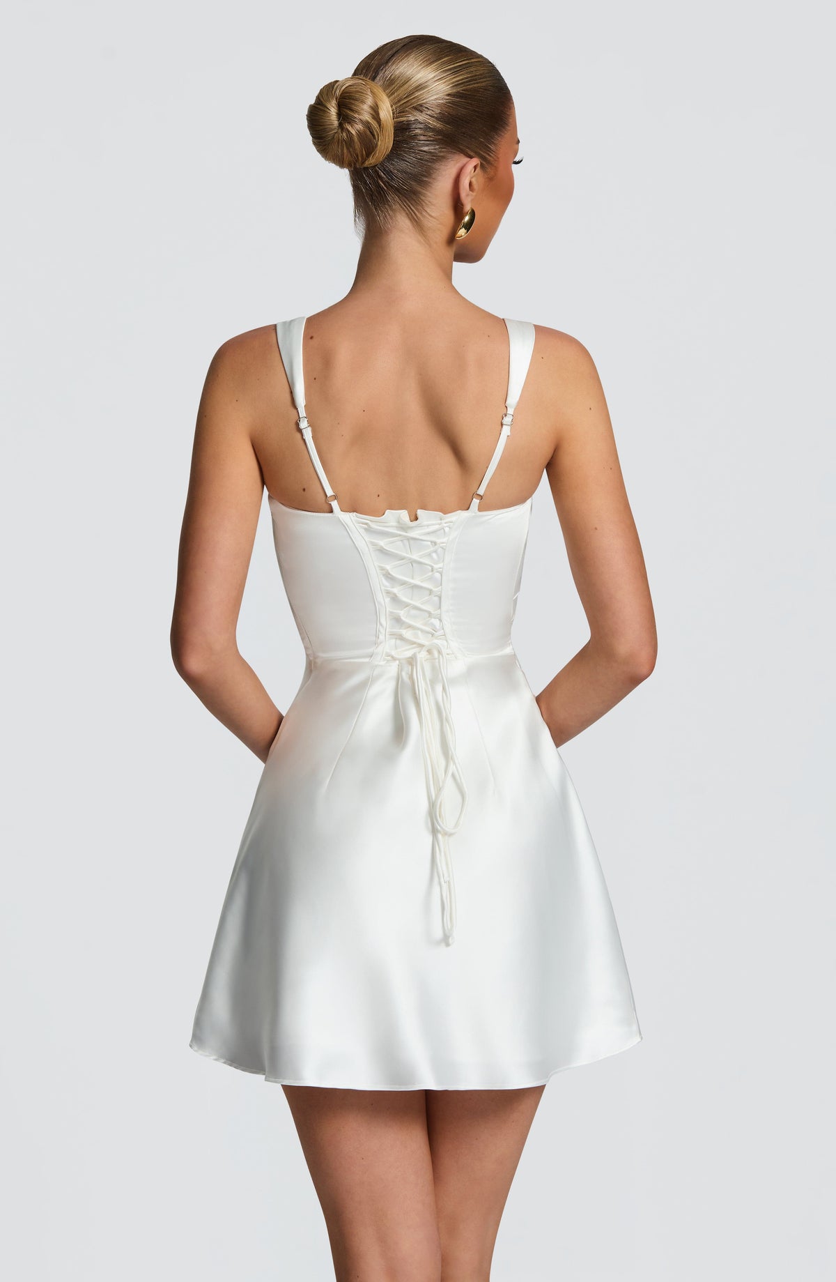 Robe courte Calanthe — Ivoire — vue 3